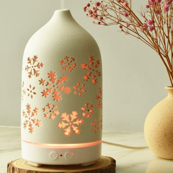Diffuseur de parfum ultrasonique en céramique (blanc)
